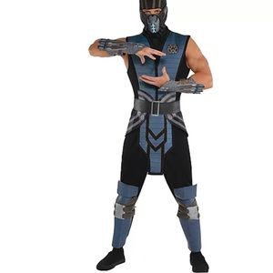 Mortal Kombat Sub Zero costume size adult small worn for 30 minutes